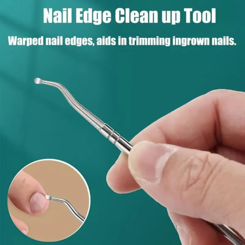 Eagle Beak Angled Nail Clippers 3-Piece Set Angled Head Large Nail Clippers Set for Thick Nails Seniors Ingrown Care