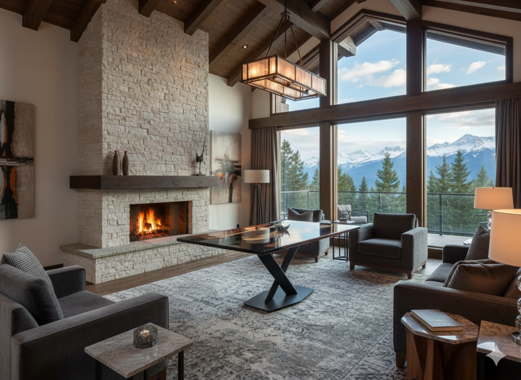 Ébano Dorado   Mesa con resina epoxi negra y madera natural de nogal