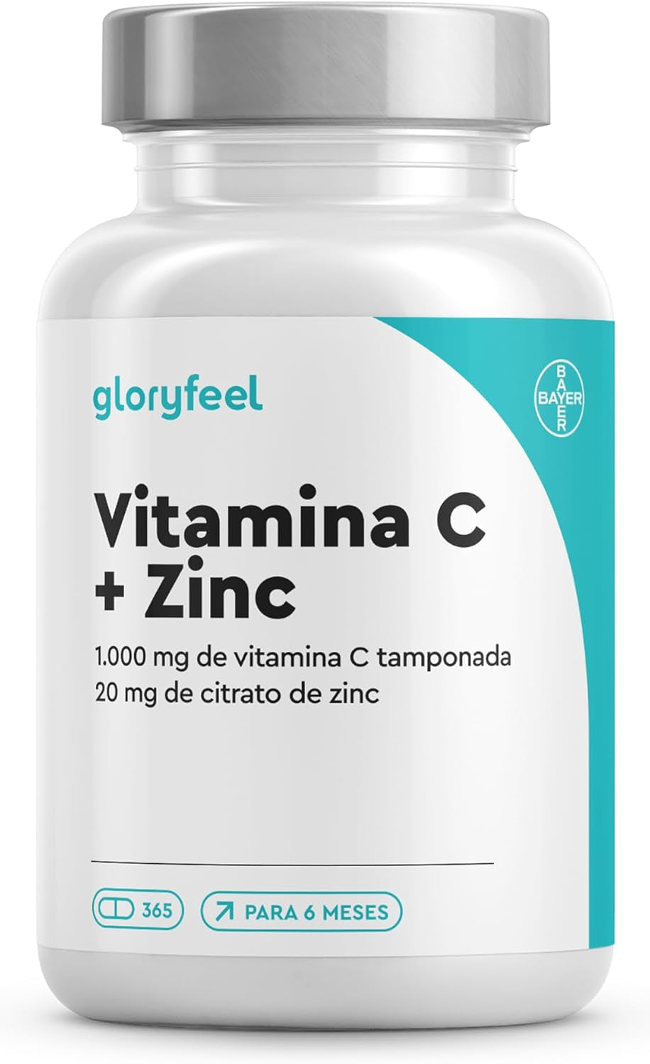 Vitamina C + Zinc - 365 Cápsulas - 1000Mg Vitamina C + 20Mg Zinc - Apoya El Sistema Inmunológico Y Reducen La Fatiga - Vitamina C Tamponada Con Protección Gástrica Y Ph Neutro - 100% Vegano