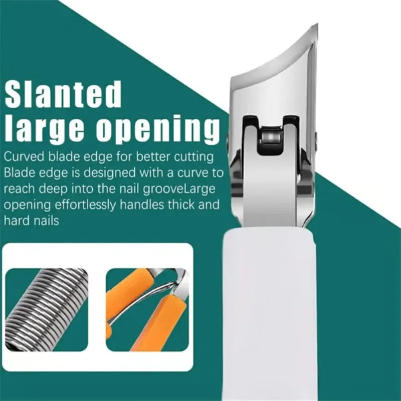 Eagle Beak Angled Nail Clippers 3-Piece Set Angled Head Large Nail Clippers Set for Thick Nails Seniors Ingrown Care