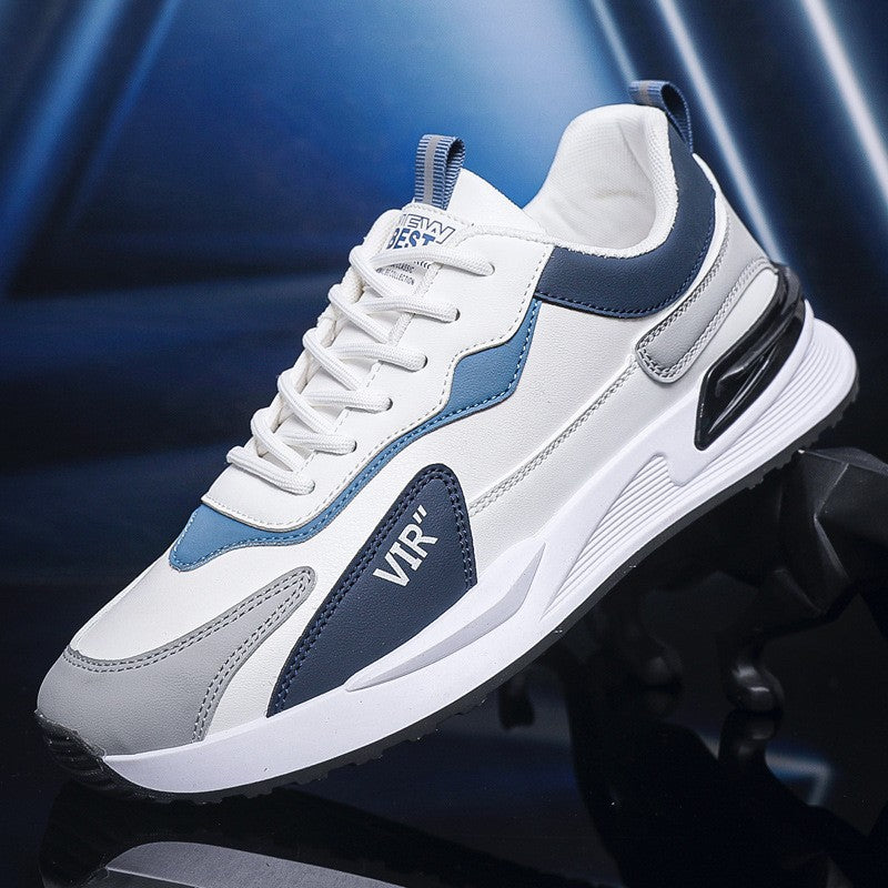 Men'S Color Block Mesh Shoes Fashion Casual Lace-Up Sneakers Outdoor Breathable Running Sports Shoes