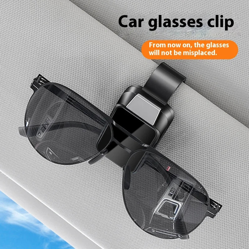 Car-Mounted Eyeglass Holder Multi-Functional Sunshade Board Storage Clip Sunglasses Frame Interior Decoration Accessories