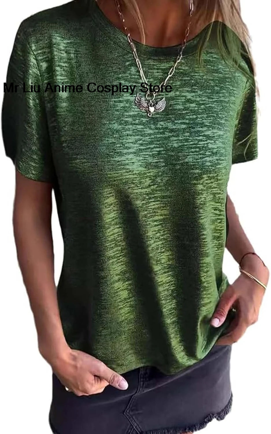 Gold Foil Short-Sleeved T-Shirt, Gold Foil Short-Sleeved, Comfortable and Breathable for Women'S